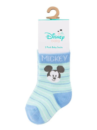 Rio Baby Disney 2 Pack Socks -  Mickey Mouse
