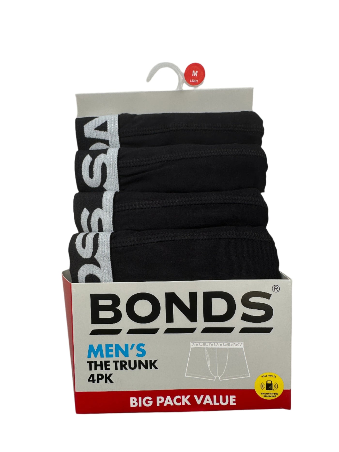 Bonds Men's The Trunk Big Value 4 Pack - Black