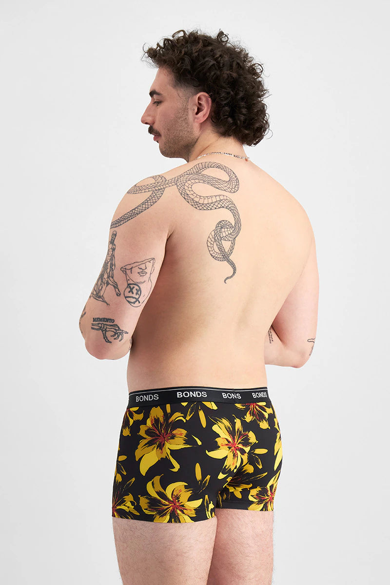 Bonds Men's Microfibre Guyfront Trunk - New Year Petals