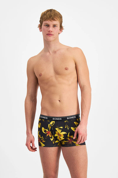 Bonds Men's Microfibre Guyfront Trunk - New Year Petals