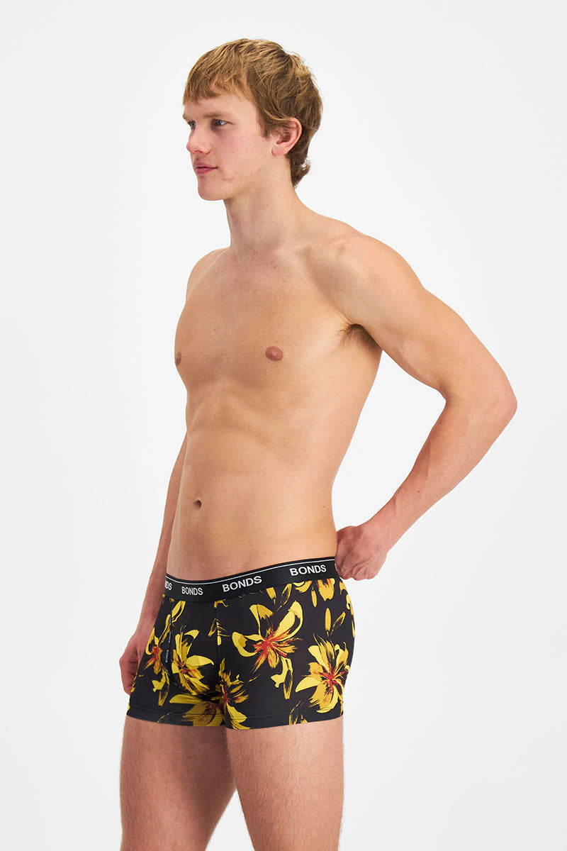 Bonds Men's Microfibre Guyfront Trunk - New Year Petals