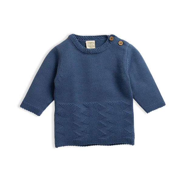 Tiny Twig Organic Boys Sweater - Sapphire