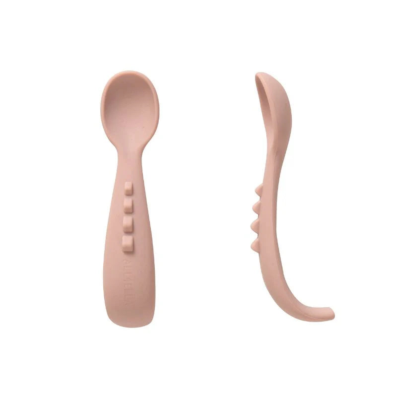 All 4 Ella Comfy Grip Silicone Spoons 2 Pack - Dusty Pink