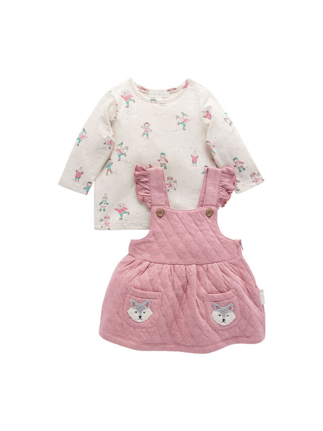 Purebaby Quilted Pinnie Set - Beetroot Melange – Outlet Shop For Kids