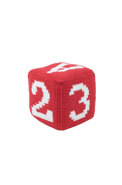 Emotion & Kids Crochet Rattle Cubes - Red ABC 123