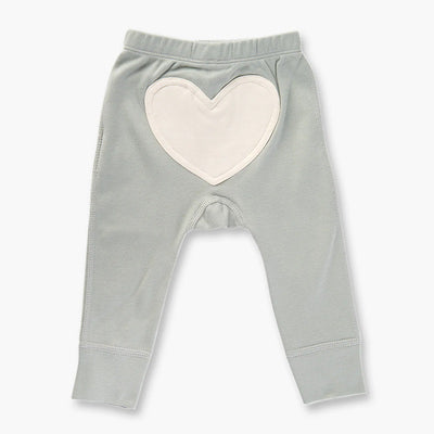 Sapling Child Organic Dove Grey Heart Pants