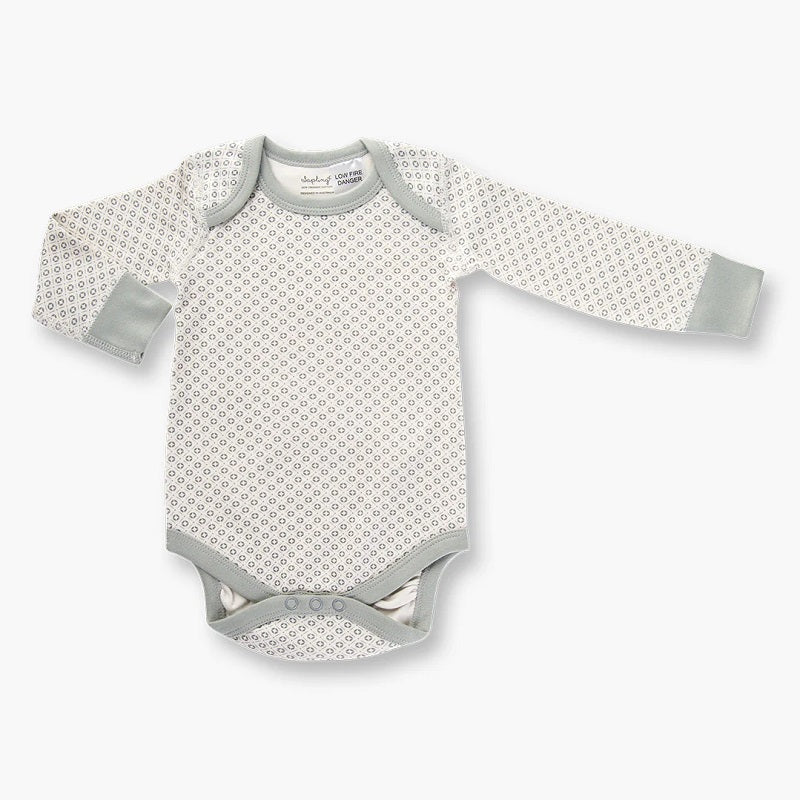 Sapling Child Organic Dove Grey Long Sleeve Bodysuit