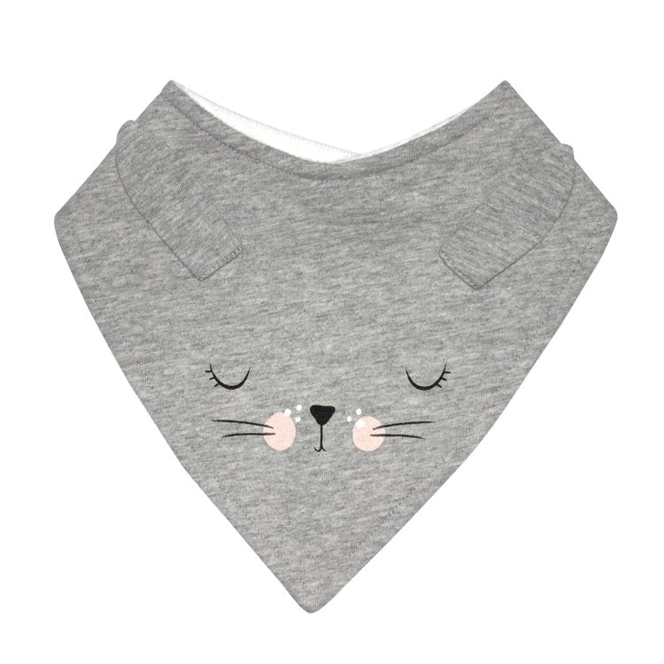 Mister Fly Dribble Bib - Bunny Face Grey