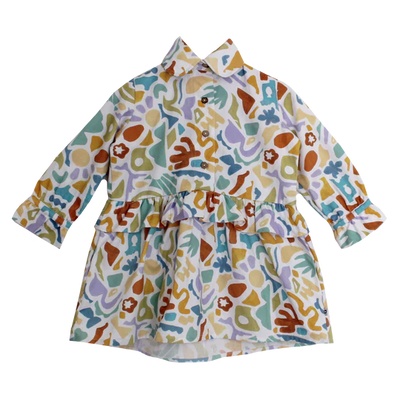 Duke & Duchesses Frankie Ruffle Shirt Dress - Frankie Multi Print