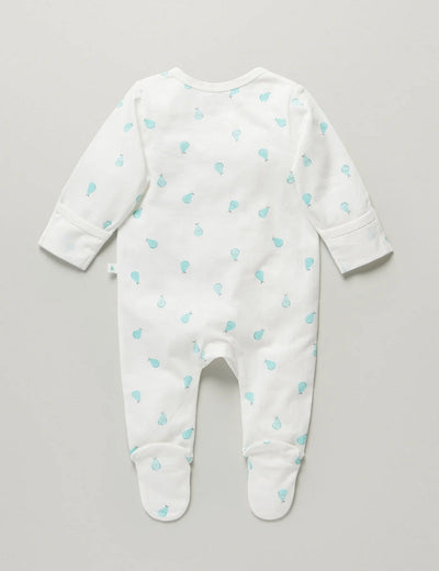 Little Green & Co Core Jersey Zip Onesie - Pear AOP