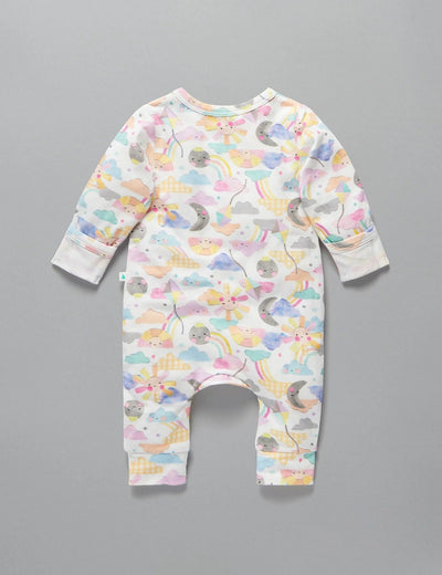 Little Green & Co Jersey Footless Onesie - Sunshine Friends