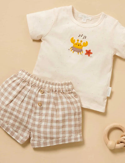 Purebaby Gingham Set - Ginger Gingham