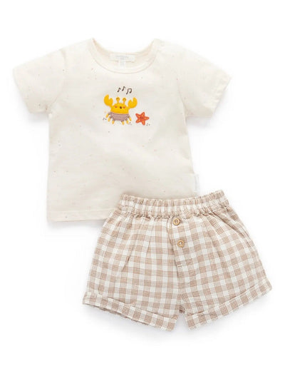 Purebaby Gingham Set - Ginger Gingham