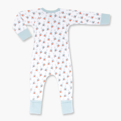 Sapling Child Organic Goldfish Zip Romper