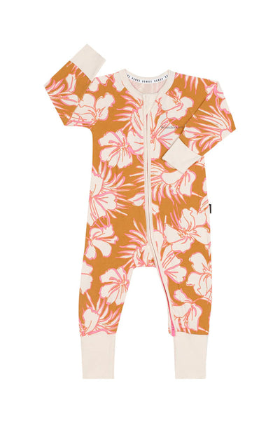 Bonds 2 Way Zip Wondersuit - Blooming Blossoms Orange
