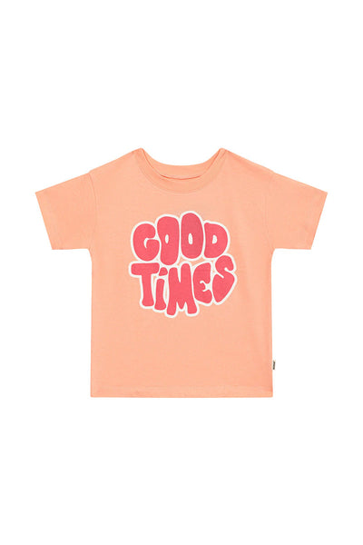 Bonds Kids Short Sleeve Crew Tee - Good Times Partick Star Peach