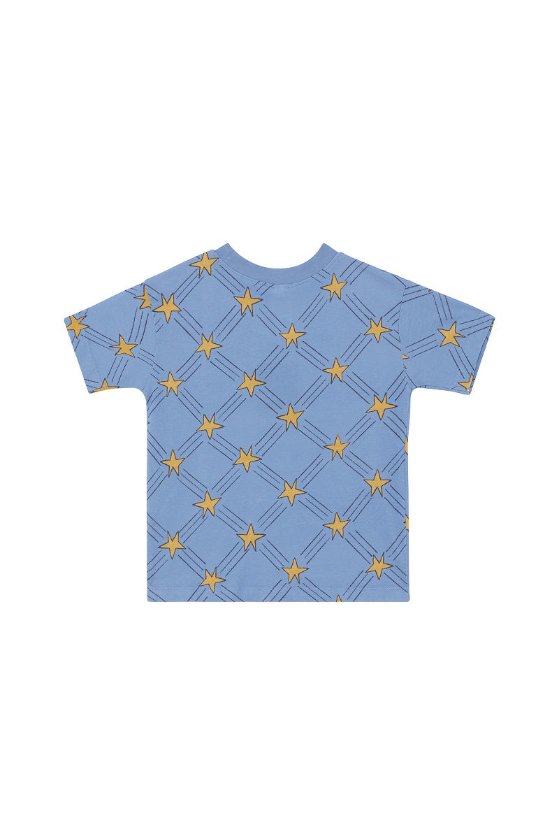 Bonds Kids Short Sleeve Crew Tee - Starlit Check Blue