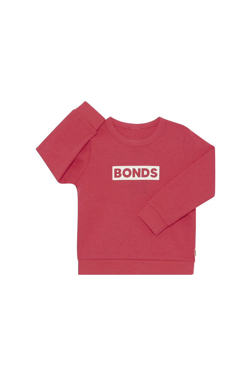 Bonds Kids Tech Sweats Pullover - Strong Blush