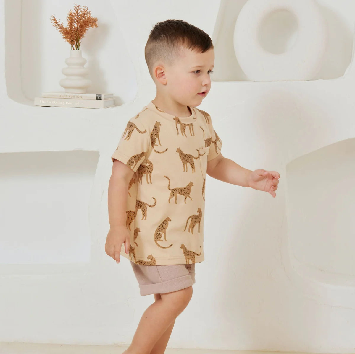 Kapow Kids Taupe Rib Shorts