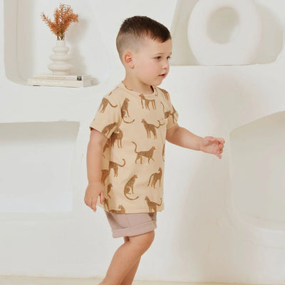 Kapow Kids Taupe Rib Shorts