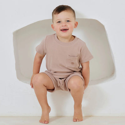 Kapow Kids Taupe Rib Shorts