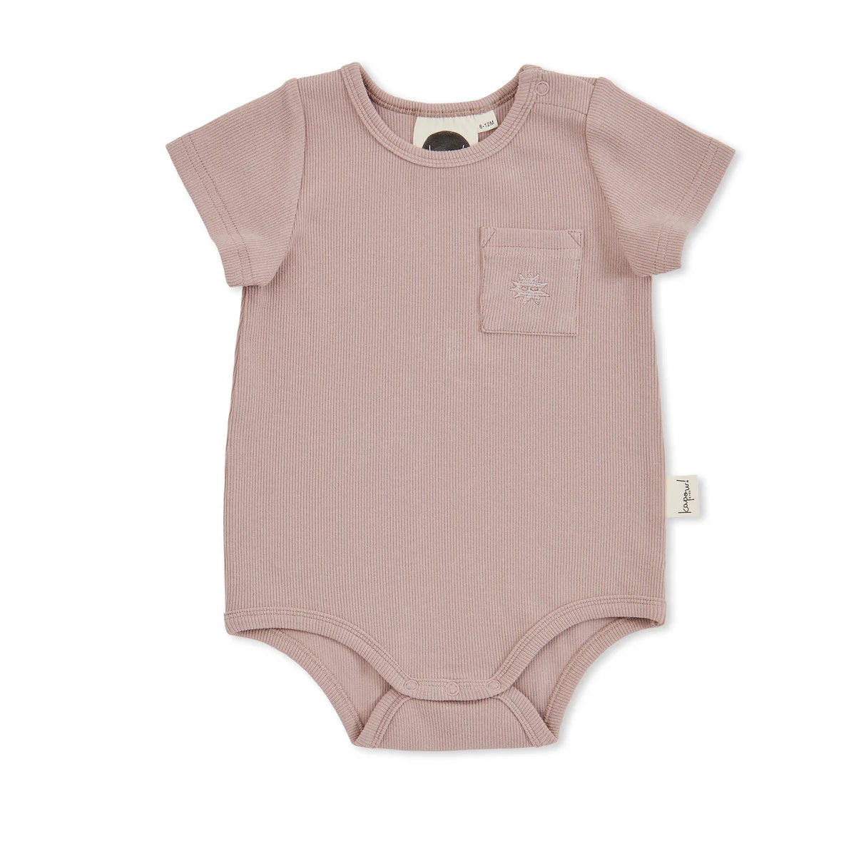 Kapow Kids Taupe Rib Bodysuit