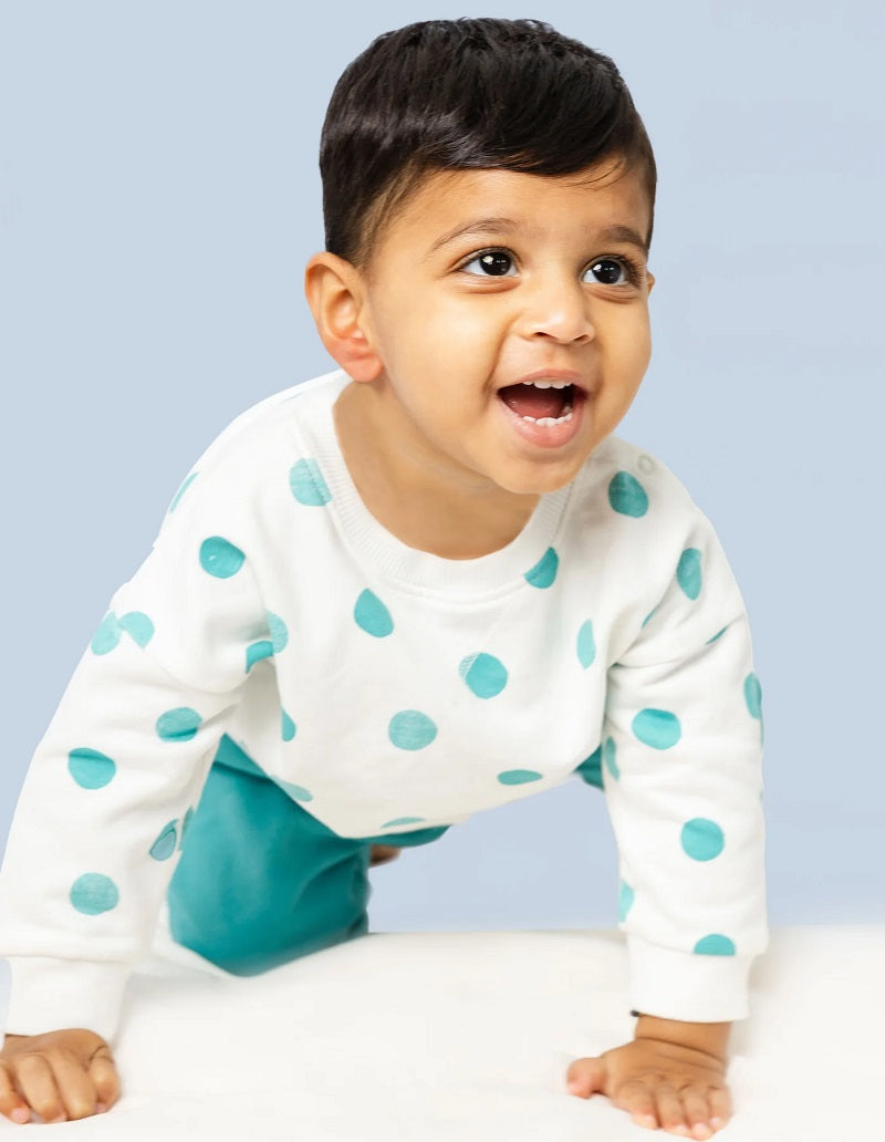 Little Green & Co Track Top & Pant Set - Polka Bottle