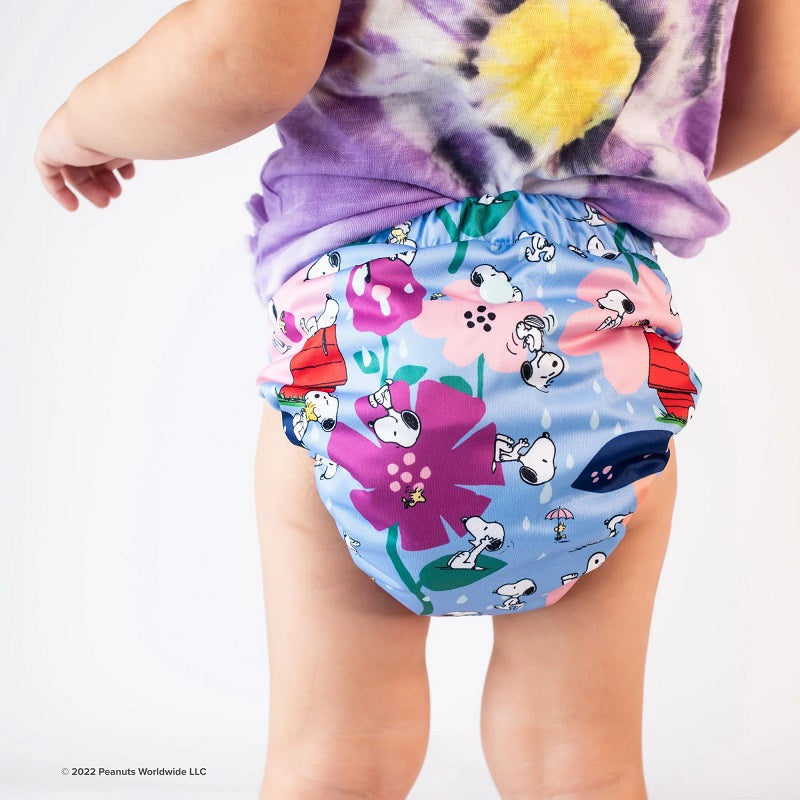 Monarch Classic Swim Nappy With Snaps - Snoopy In Bloom
