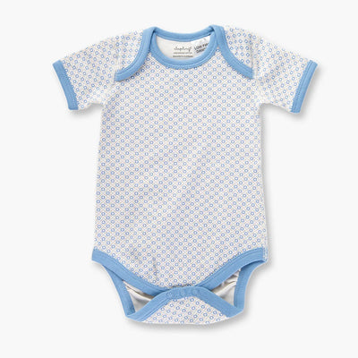 Sapling Child Organic Little Boy Blue Short Sleeve Bodysuit