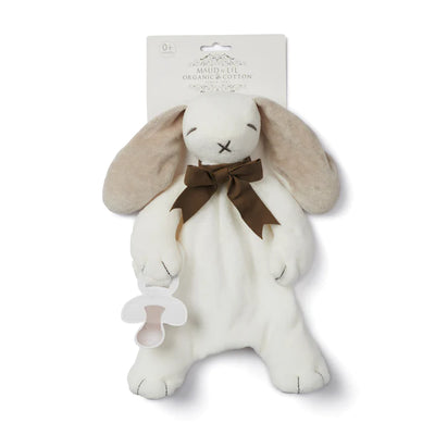 Maud n Lil Organic Ears The Bunny Comforter - White/Grey