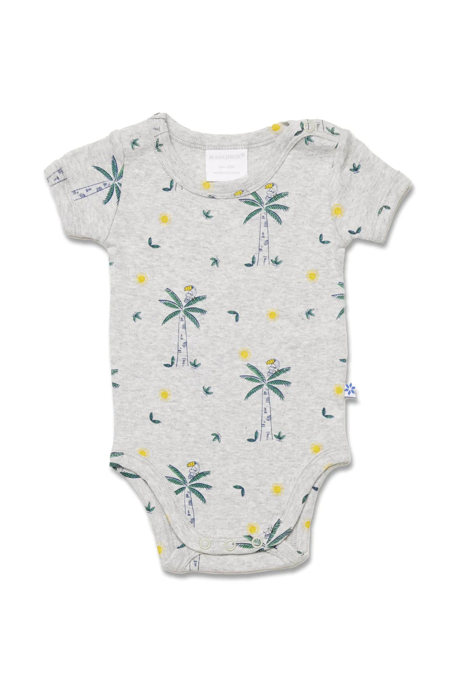 Marquise Palm Tree Bodysuit 2 Pack - White/Grey