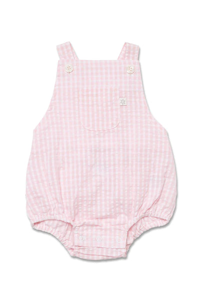Marquise Pink Frilled Gingham Romper - Pink