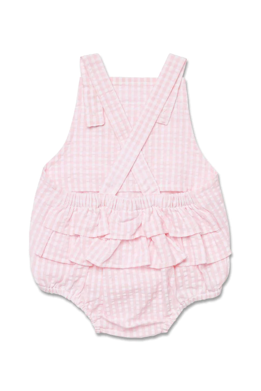 Marquise Pink Frilled Gingham Romper - Pink