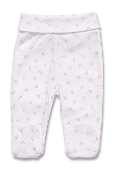 Marquise Girls Pink Footed Floral Set - White/Pink