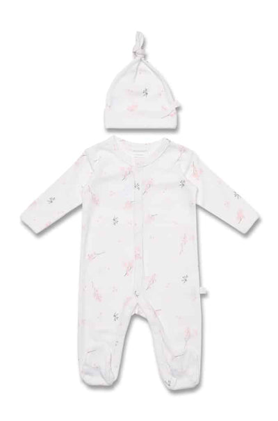 Marquise Girls Willow Beanie and Studsuit Pack - Pink Print