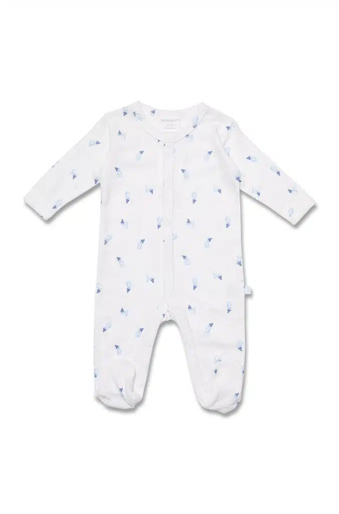 Marquise Boys Blue Puffin Beanie and Studsuit Pack - Blue Print