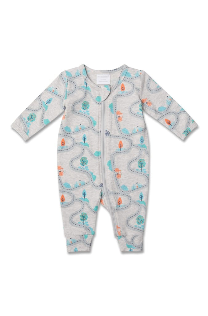 Marquise Boys Long Sleeve Bicycle Zipsuit - Print