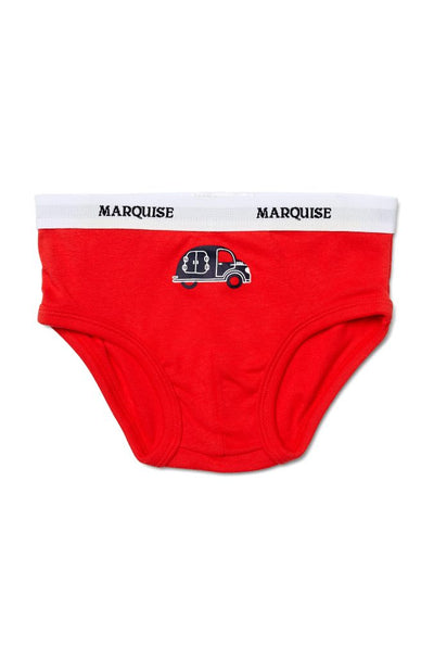 Marquise Red Cars Boys 2 Pack Underwear - Print/Red