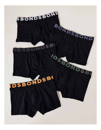 Bonds Men's Everyday 5 Pack Trunk - Black Multi