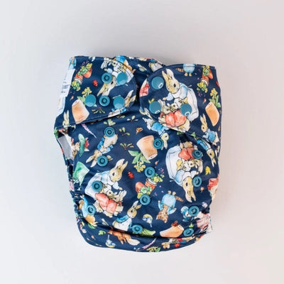 Monarch Ultimate Wipeable Cloth Nappy V3.0 With Snaps - Peter Rabbit Classic