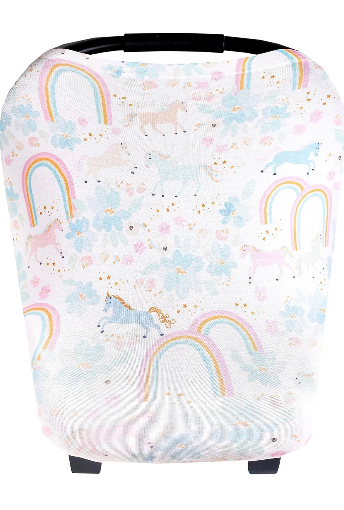 Copper Pearl Multi-use Cover - Whimsy Unicorn Rainbow