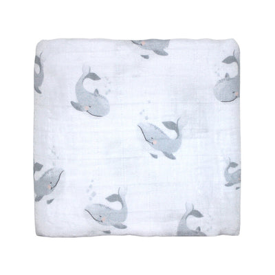 Mister Fly Muslin Wrap - Whale