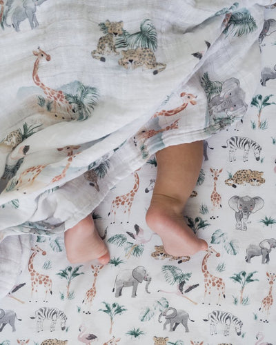 Mister Fly Muslin Wrap - Safari Print