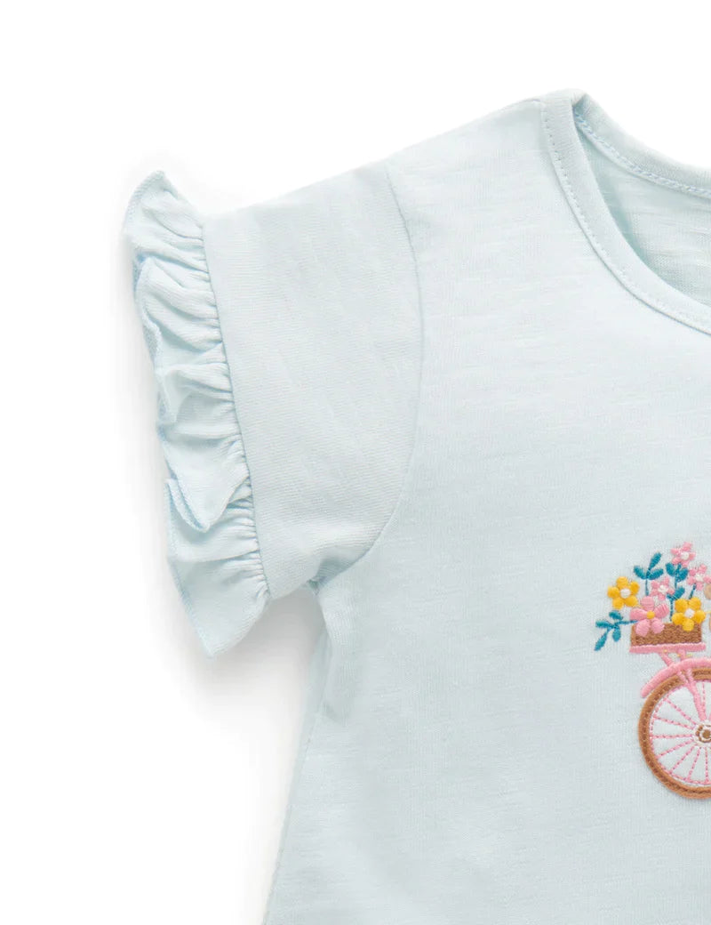 Purebaby Ruffle Tee - Guava