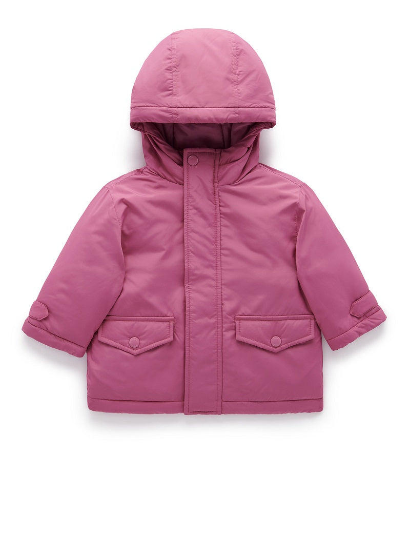 Purebaby Shower Proof Padded Coat - Quartz