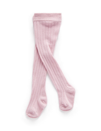 Purebaby Rib Tights - Dusk