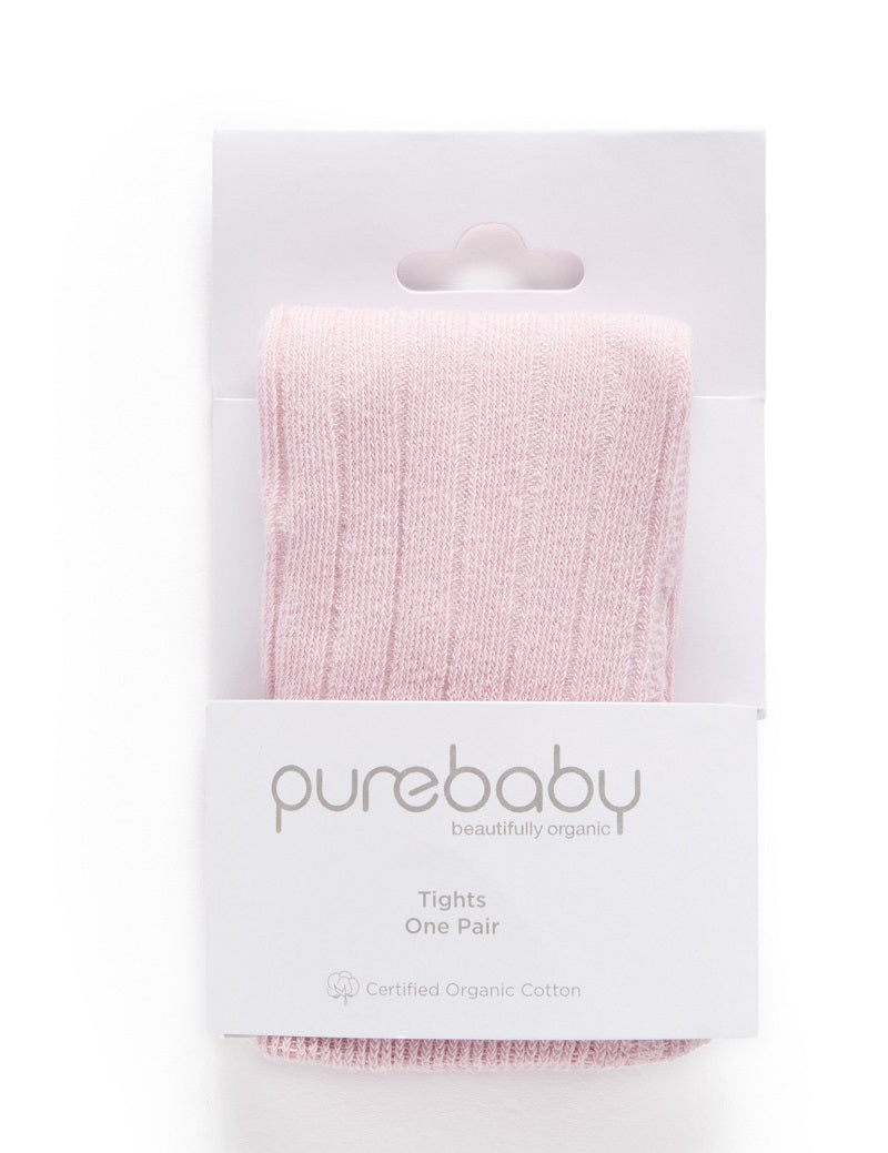 Purebaby Rib Tights - Dusk