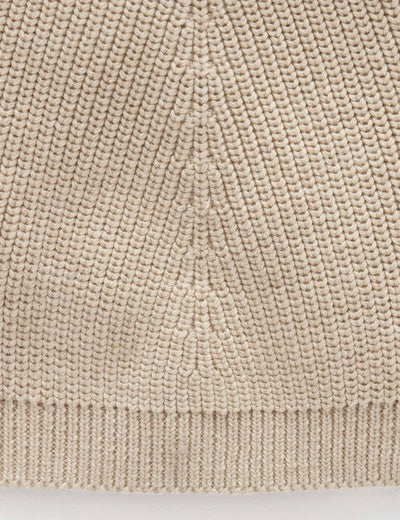 Purebaby Classic Rib Jumper - Camel Melange