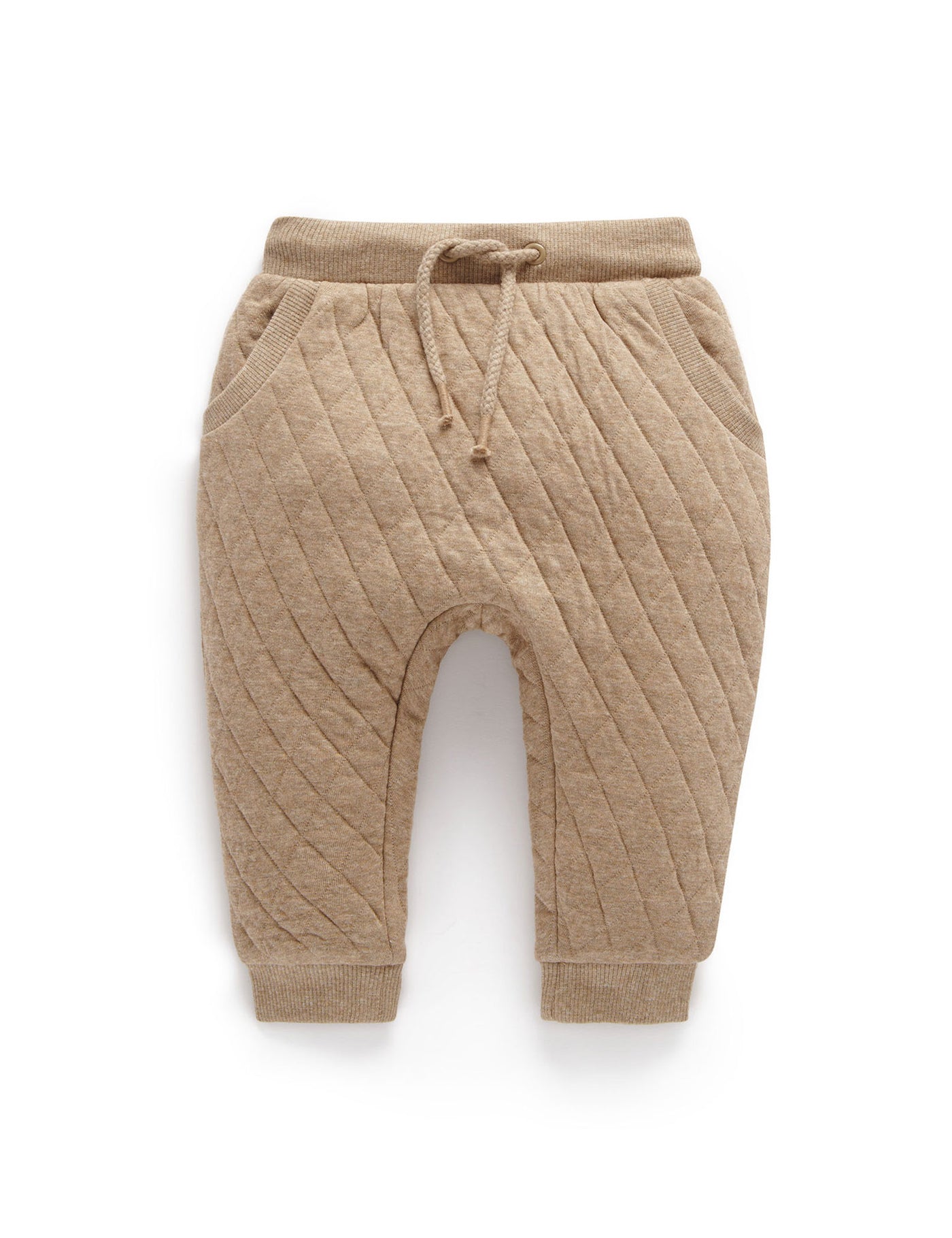 Purebaby Quilted Track Pant - Cinnamon Melange