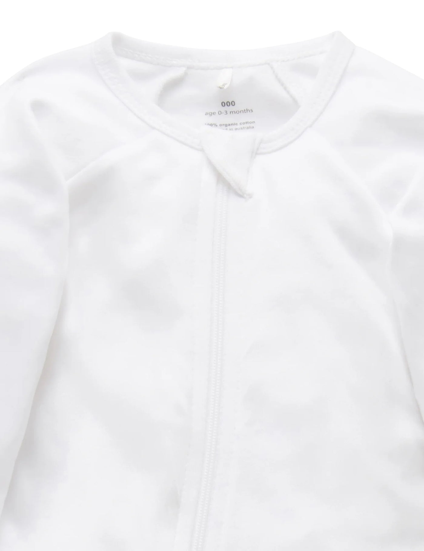 Purebaby Organic Zip Growsuit - White